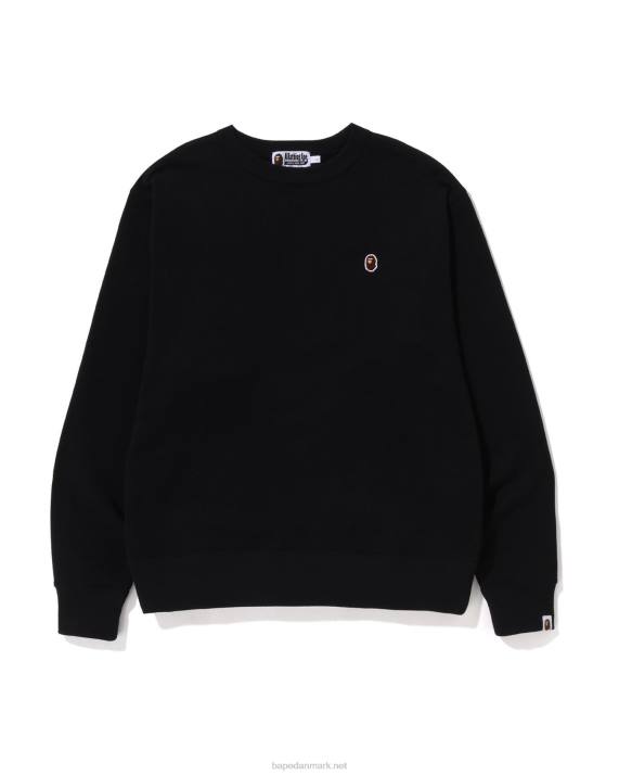 A Bathing Ape Mænd hoved et punkt afslappet pasform rund hals HH6J305 sort