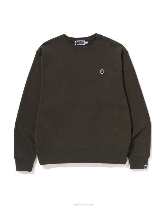 A Bathing Ape Mænd hoved et punkt afslappet pasform rund hals HH6J307 militærgrøn