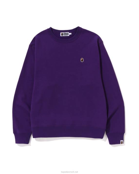 A Bathing Ape Mænd hoved et punkt afslappet pasform rund hals HH6J310 lilla