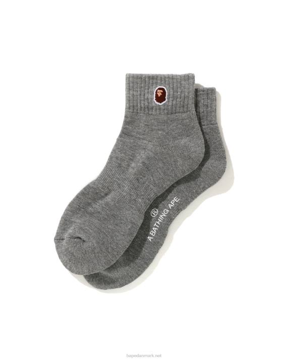 A Bathing Ape Mænd hoved et punkt ankelstrømper HH6J512 grå