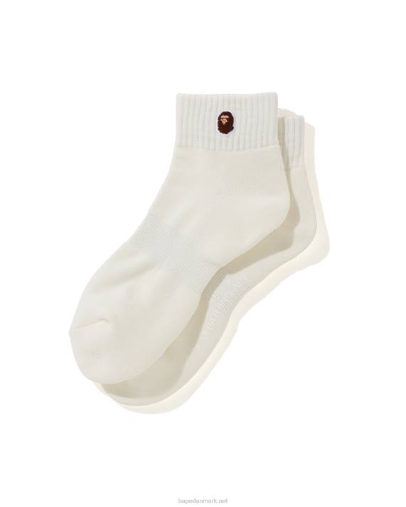 A Bathing Ape Mænd hoved et punkt ankelstrømper HH6J513 hvid
