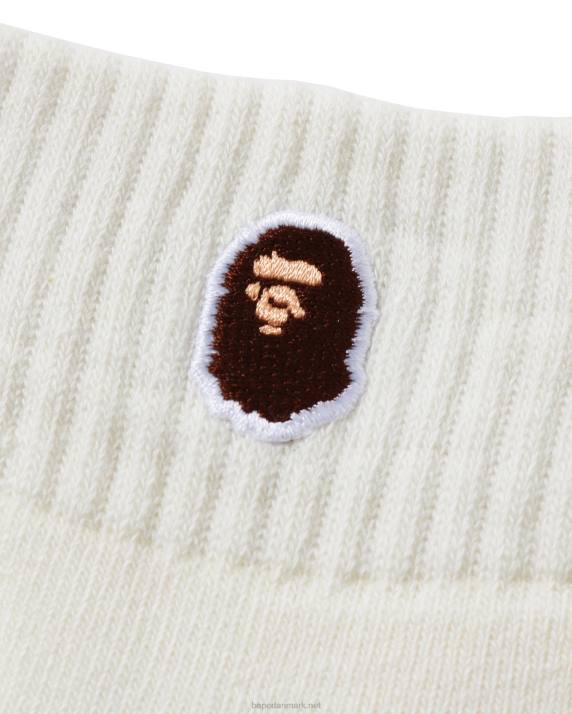 A Bathing Ape Mænd hoved et punkt ankelstrømper HH6J513 hvid