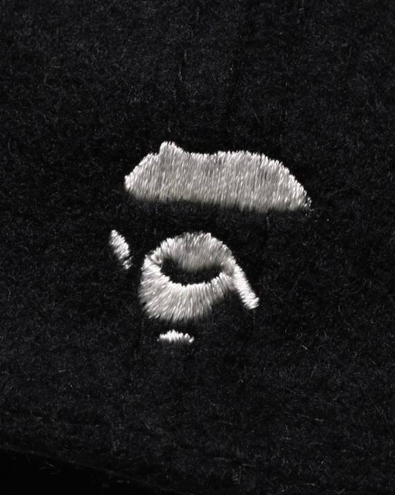 A Bathing Ape Mænd hoved melton panel hætte HH6J522 sort