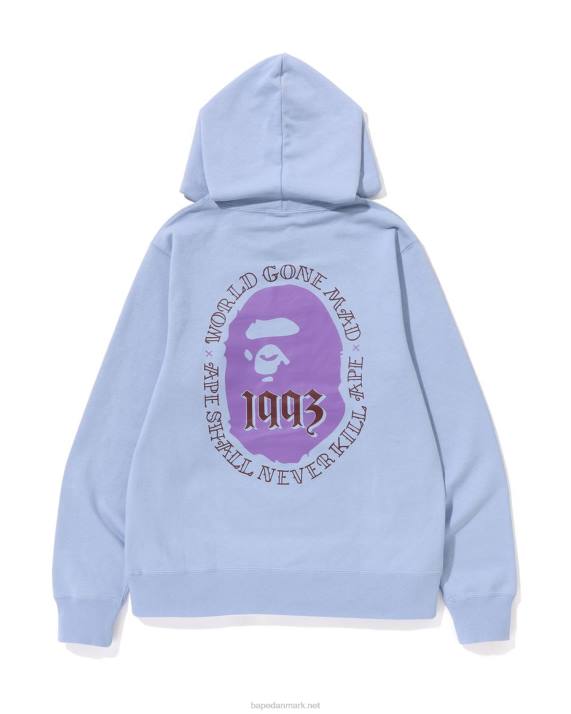 A Bathing Ape Mænd hoved pullover hættetrøje HH6J273 lyseblå
