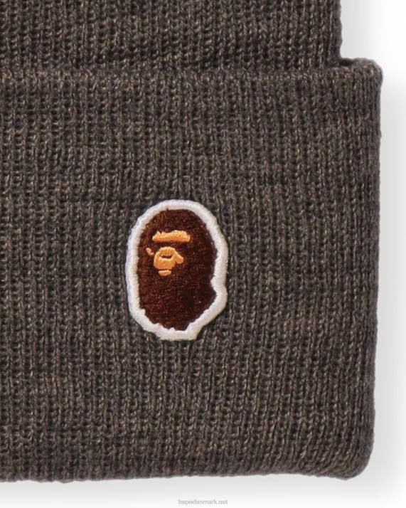A Bathing Ape Mænd hovedet et punkt strikket hue HH6J626 grå