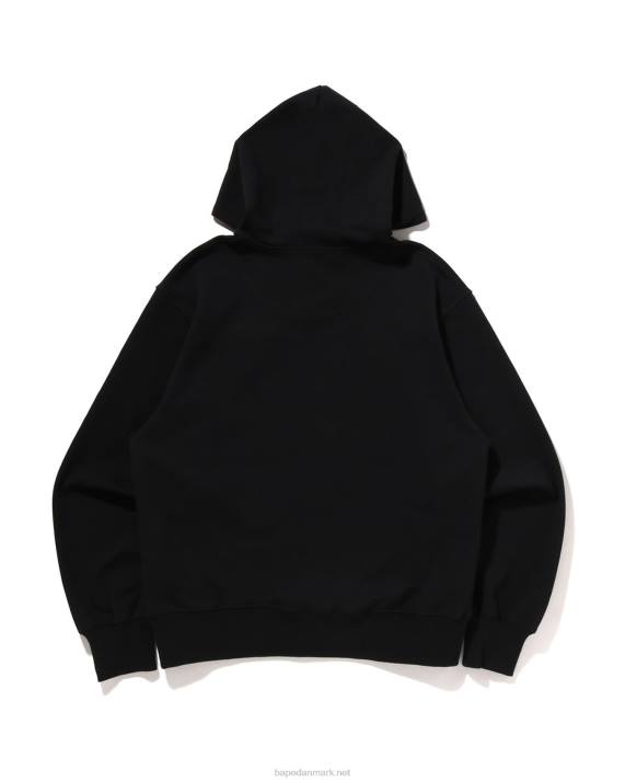 A Bathing Ape Mænd hættetrøje i afslappet pasform med logo HH6J333 sort