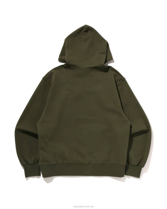 A Bathing Ape Mænd hættetrøje i afslappet pasform med logo HH6J334 militærgrøn