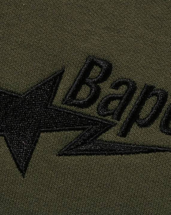 A Bathing Ape Mænd hættetrøje i afslappet pasform med logo HH6J334 militærgrøn