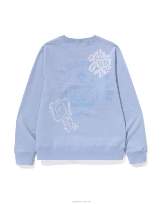 A Bathing Ape Mænd japan kultur sumo crewneck HH6J184 blå