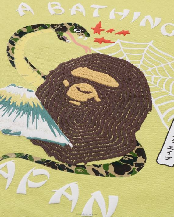 A Bathing Ape Mænd japansk kultur t-shirt HH6J116 pastel gul