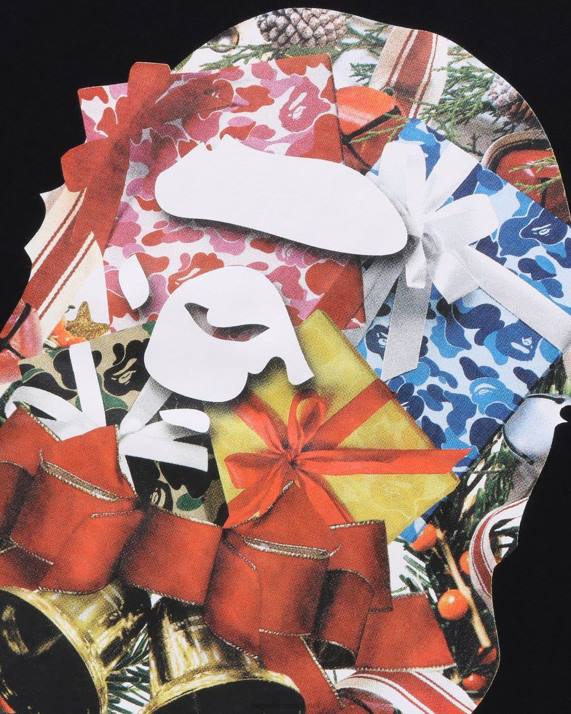 A Bathing Ape Mænd jule hoved t-shirt HH6J147 sort