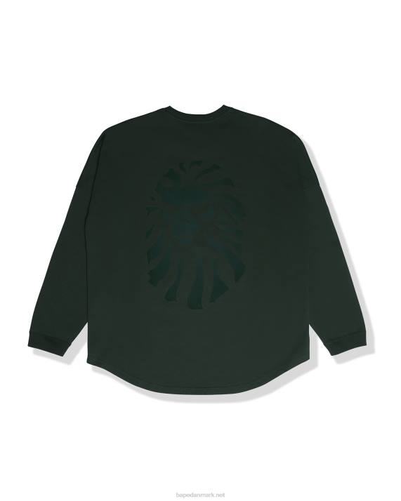 A Bathing Ape Mænd langærmet t-shirt med logotryk HH6J351 dyb jungle