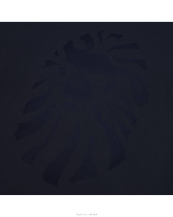 A Bathing Ape Mænd langærmet t-shirt med logotryk HH6J352 Marine blå