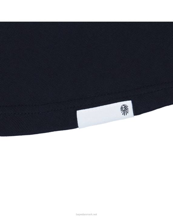 A Bathing Ape Mænd langærmet t-shirt med logotryk HH6J352 Marine blå