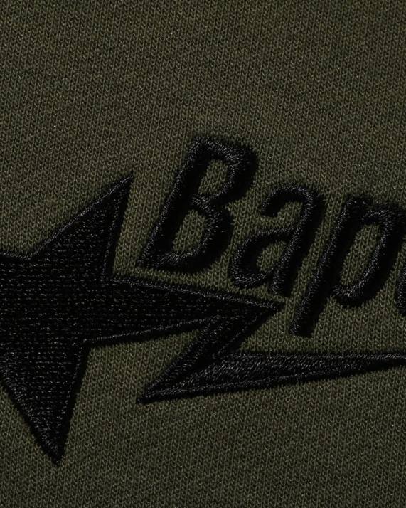 A Bathing Ape Mænd logo afslappet pasform rund hals HH6J325 militærgrøn