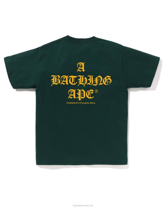 A Bathing Ape Mænd logo t-shirt HH6J37 dyb jungle