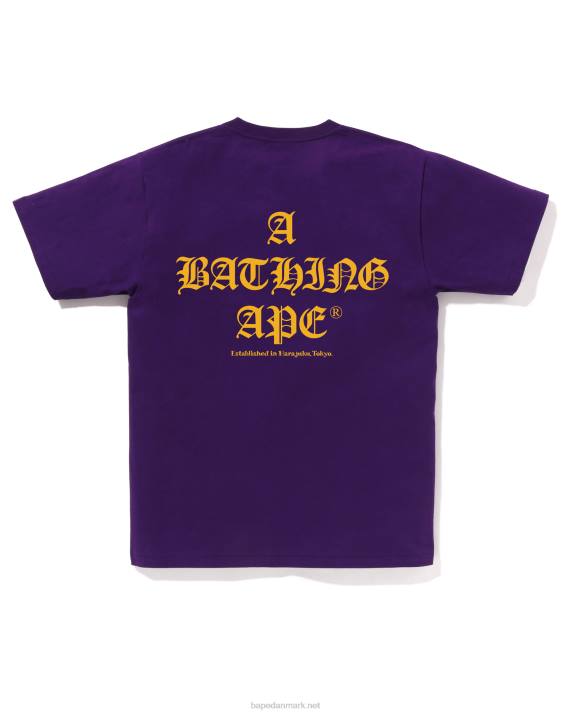 A Bathing Ape Mænd logo t-shirt HH6J38 lilla