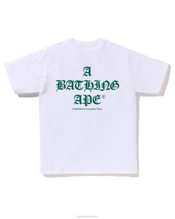 A Bathing Ape Mænd logo t-shirt HH6J39 hvid