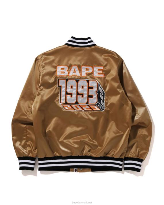 A Bathing Ape Mænd nylon varsity jakke HH6J181 guld