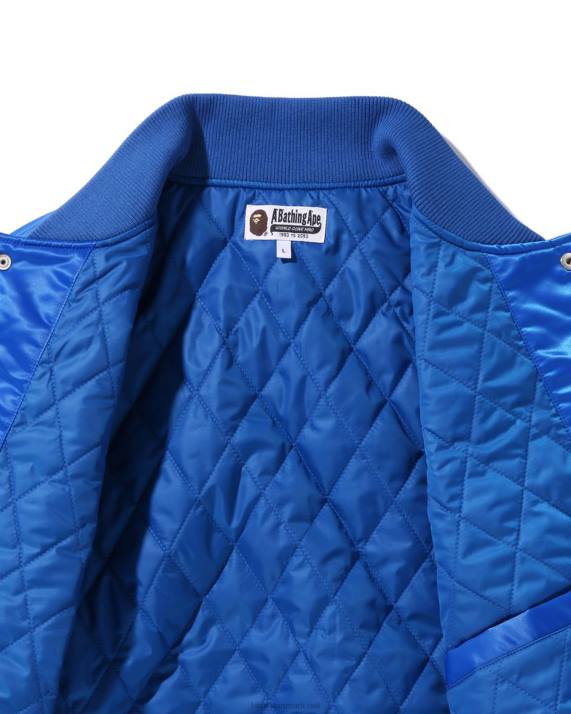 A Bathing Ape Mænd nylon varsity jakke med afslappet pasform HH6J350 blå