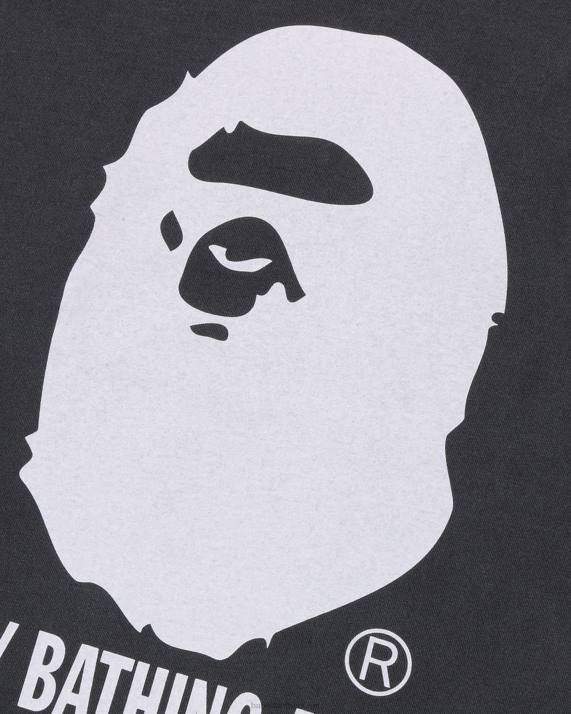 A Bathing Ape Mænd overfarvet af afslappet t-shirt HH6J250 sort