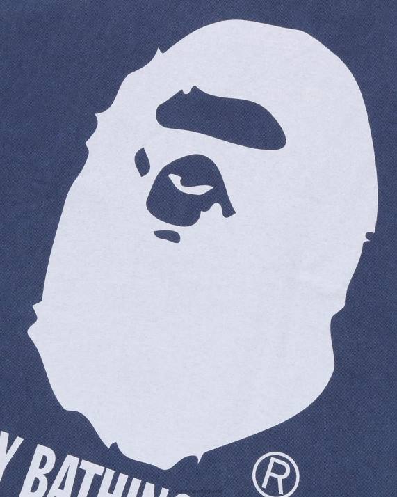 A Bathing Ape Mænd overfarvet af afslappet t-shirt HH6J252 Marine blå