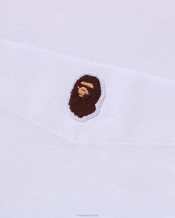 A Bathing Ape Mænd oxford skjorte i afslappet pasform HH6J331 hvid