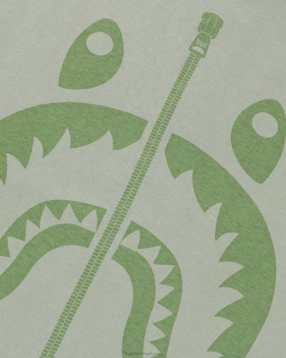 A Bathing Ape Mænd pigment haj t-shirt HH6J281 lysegrøn