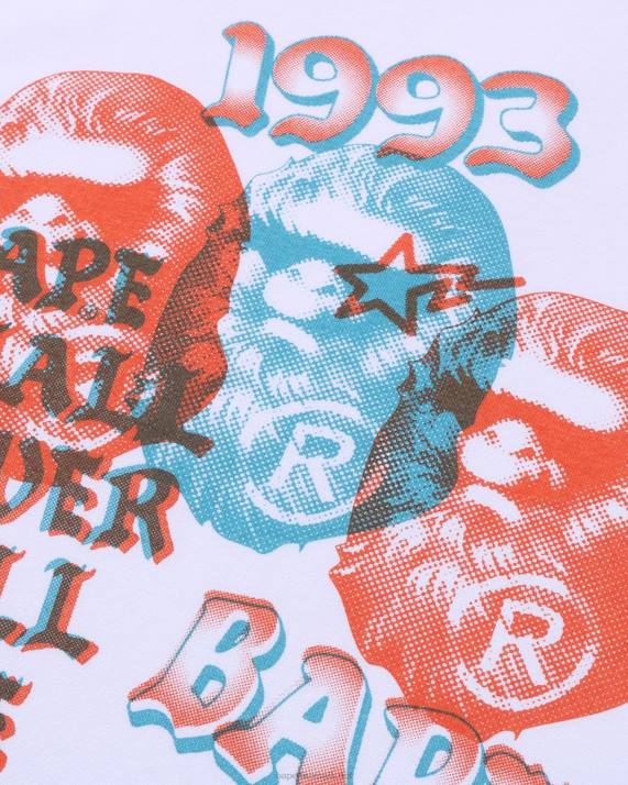 A Bathing Ape Mænd pigment t-shirt med tre hoveder HH6J156 hvid