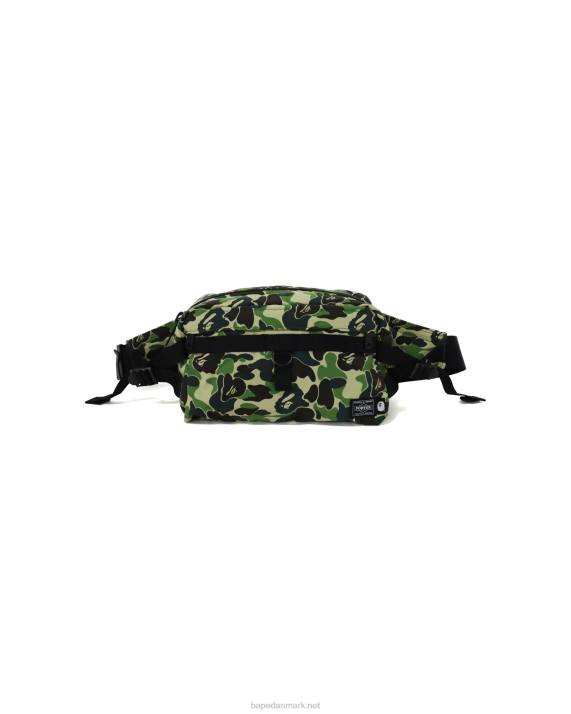 A Bathing Ape Mænd porter abc camo taljetaske HH6J755 militærgrøn