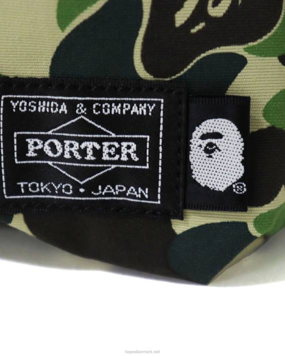 A Bathing Ape Mænd porter abc camo taljetaske HH6J755 militærgrøn