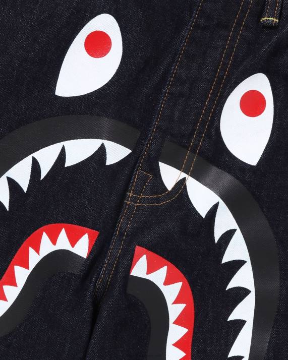 A Bathing Ape Mænd shark denim shorts HH6J220 denim