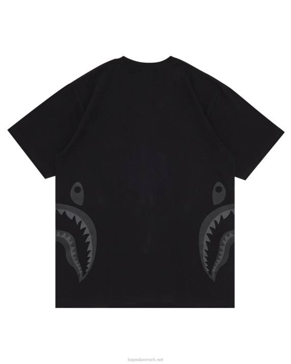 A Bathing Ape Mænd side haj t-shirt HH6J321 sort