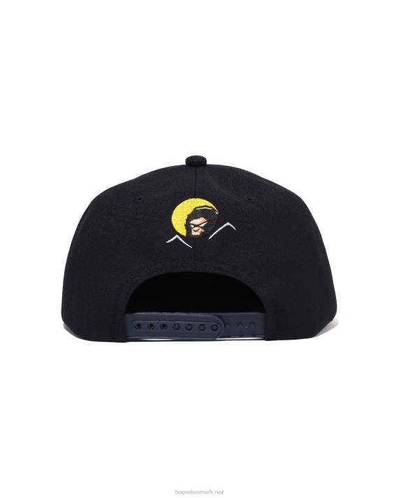 A Bathing Ape Mænd skygge-snap-back-hætte HH6J416 Marine blå