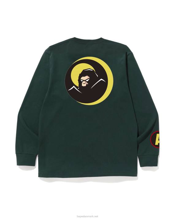 A Bathing Ape Mænd skygge t-shirt HH6J108 militærgrøn