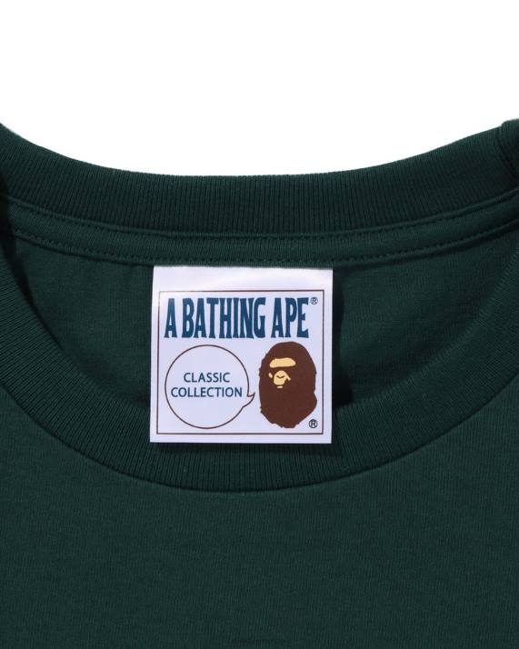 A Bathing Ape Mænd skygge t-shirt HH6J108 militærgrøn