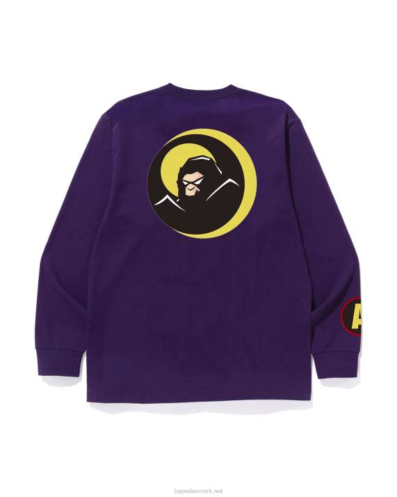 A Bathing Ape Mænd skygge t-shirt HH6J109 lilla