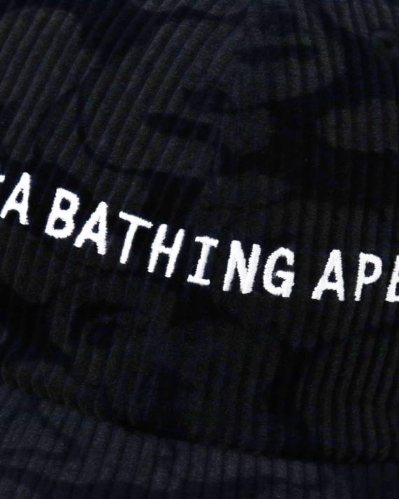 A Bathing Ape Mænd solid camo fløjl panelhætte HH6J643 Marine blå