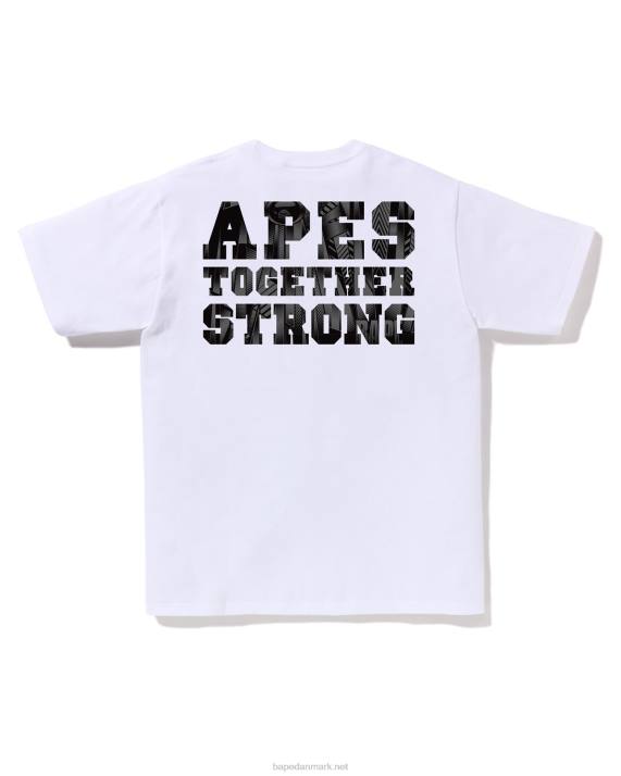 A Bathing Ape Mænd speed racer college ats tee HH6J258 hvid