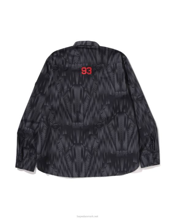 A Bathing Ape Mænd speed racer skjorte med afslappet pasform HH6J313 sort