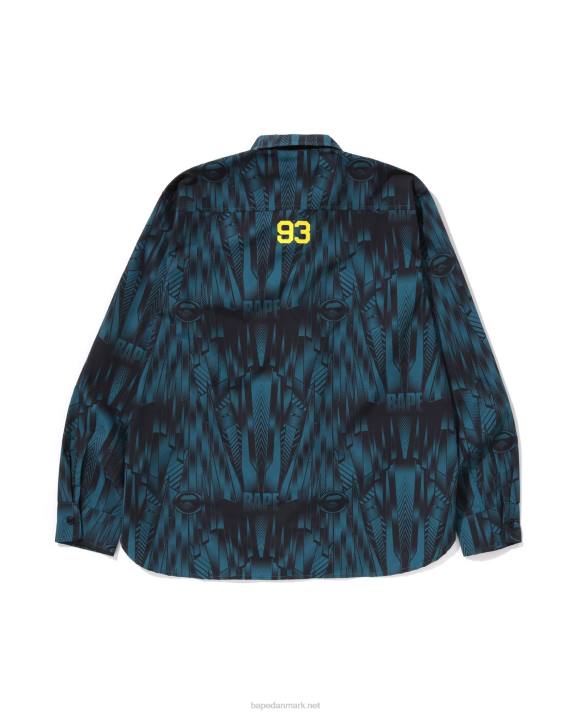 A Bathing Ape Mænd speed racer skjorte med afslappet pasform HH6J314 blå