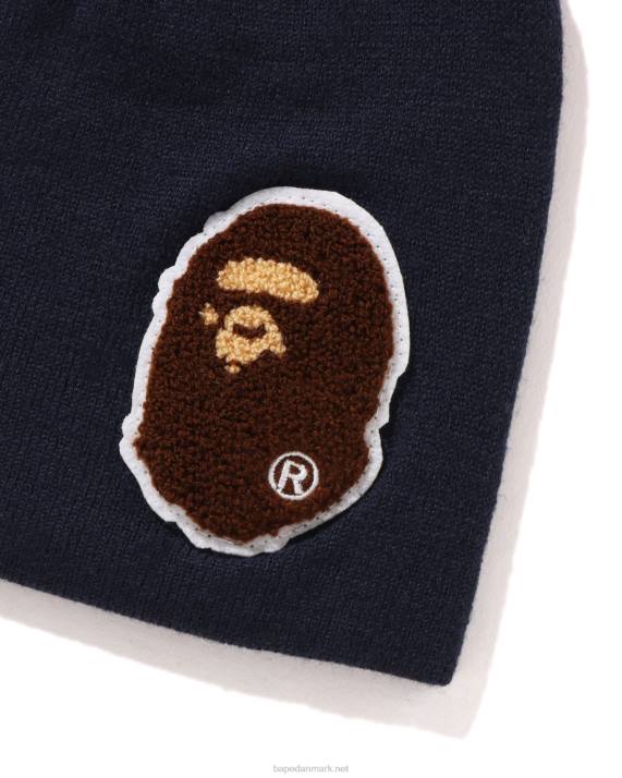 A Bathing Ape Mænd stor hovedstrikket hue HH6J591 blå