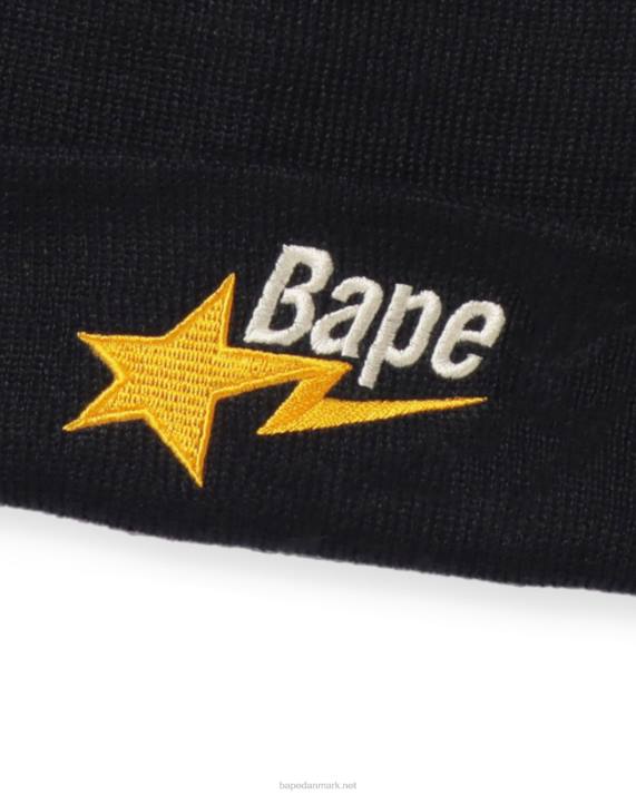 A Bathing Ape Mænd strik hue HH6J642 Marine blå