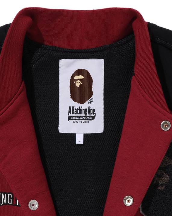 A Bathing Ape Mænd sweat varsity jakke HH6J242 knaldrød