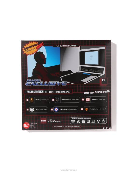 A Bathing Ape Mænd tee pakke boks 2 m HH6J319 caise