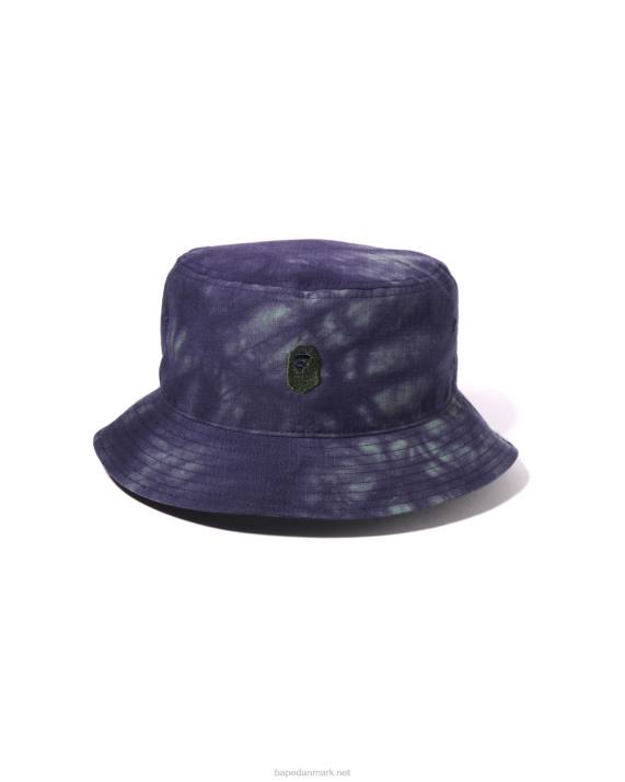 A Bathing Ape Mænd tie dye one point bucket hat HH6J570 lilla