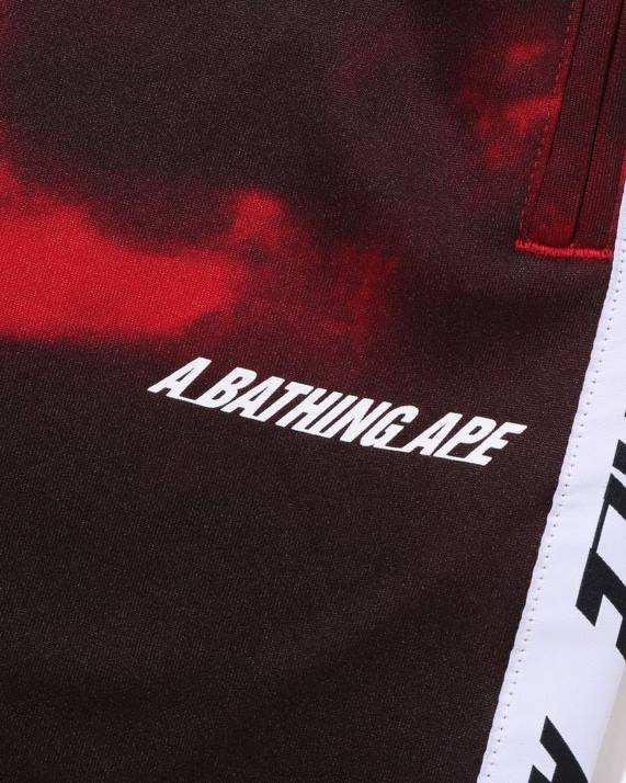 A Bathing Ape Mænd tie dye træningsbukser HH6J239 knaldrød