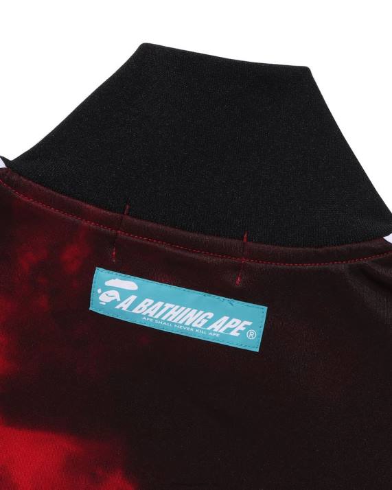 A Bathing Ape Mænd tie dye træningsjakke HH6J249 knaldrød