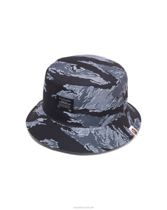 A Bathing Ape Mænd tiger camo bøttehat HH6J499 sort