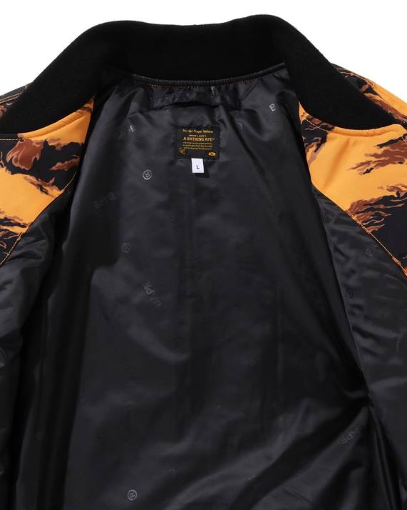 A Bathing Ape Mænd tiger camo long ma-1 HH6J327 orange